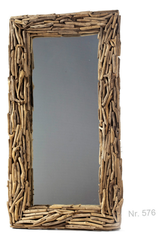 Spiegel gemaakt van drijfhout. - SPIEGELS